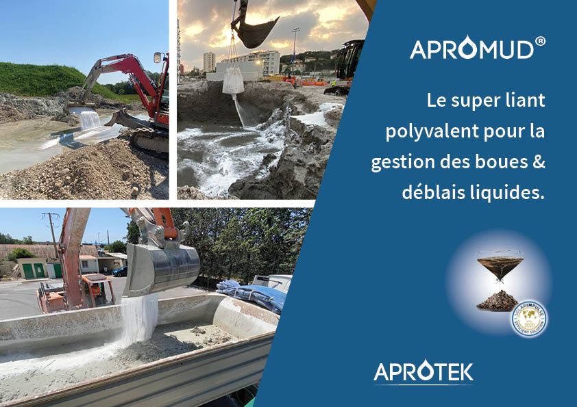 gestion des boues et matériaux humides avec le super liant apromud