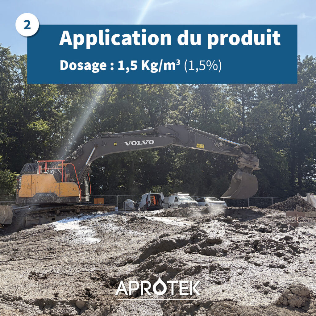 application du super-asséchant apromud