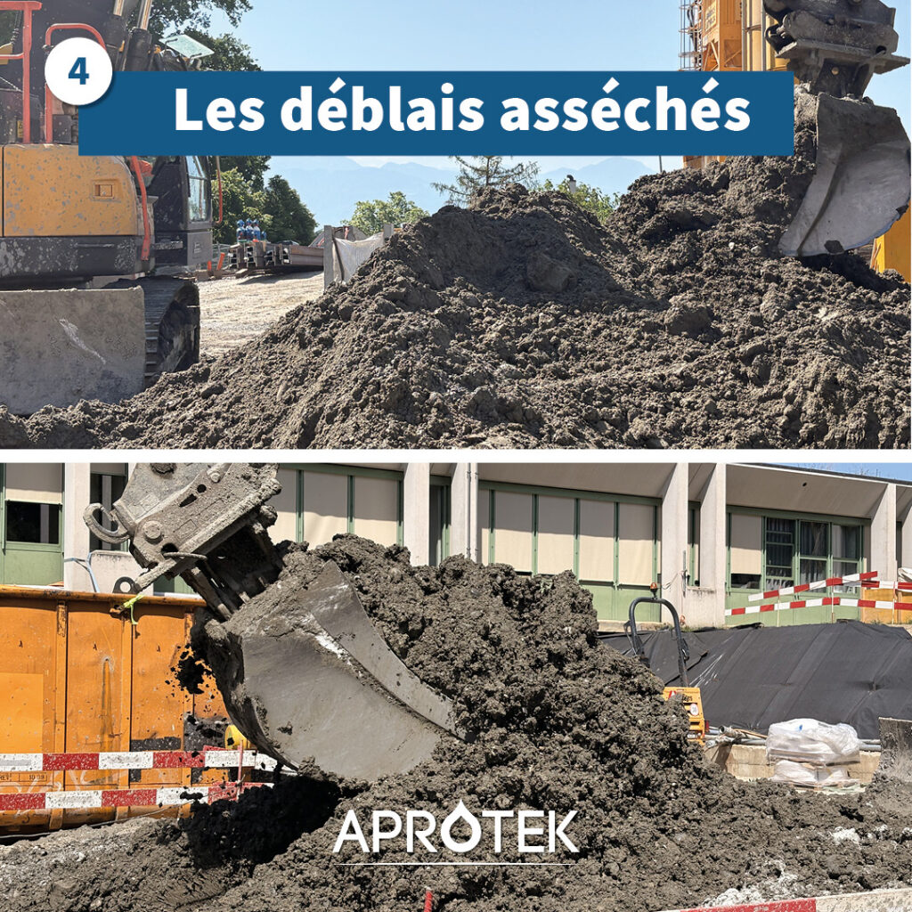 déblais asséchés